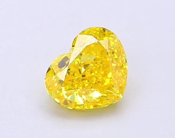 1.01ct Heart Lab Grown Diamond (Colour Fancy Vivid Yellow, Clarity VVS2, IGI Certified)
